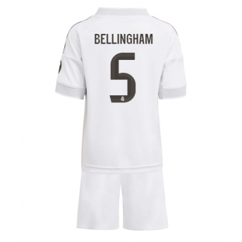 Real Madrid Jude Bellingham #5 Maglia Gara Casa Repliche 2025-26 Bambino Maniche Corte